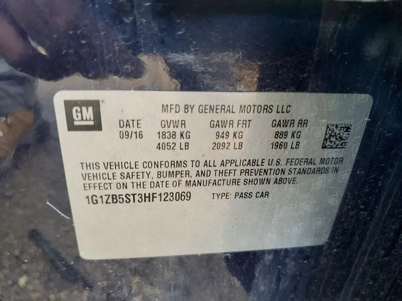 2017 CHEVROLET MALIBU LS  