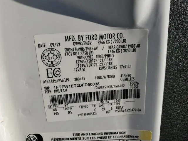 2013 FORD F150 SUPERCREW  