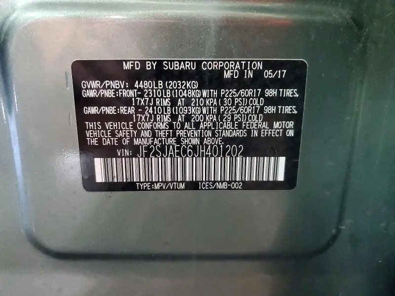 2018 SUBARU FORESTER 2.5I PREMIUM  