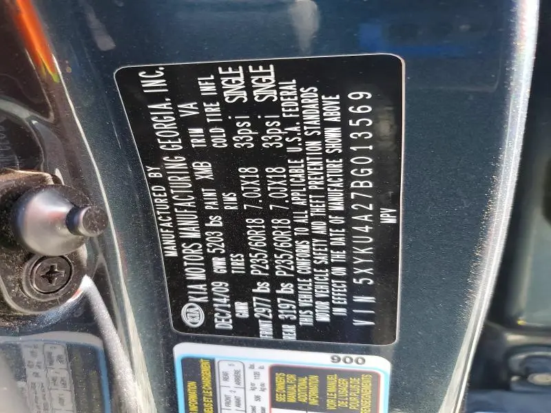 2011 KIA SORENTO EX  