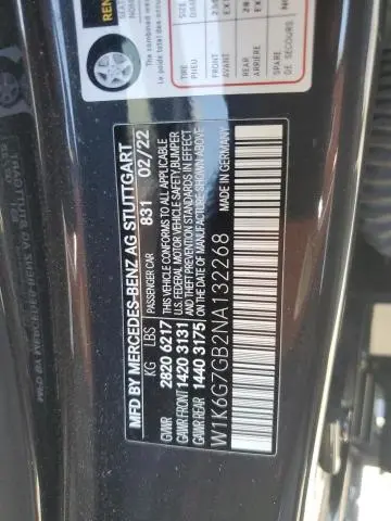 2022 MERCEDES-BENZ S 580 4MATIC  