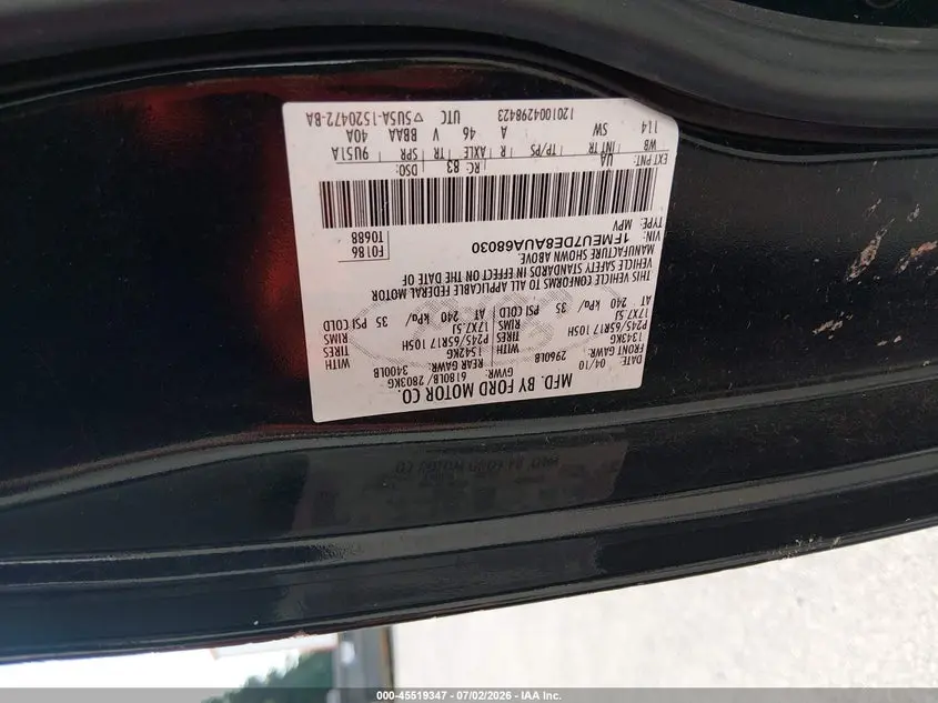 2010 FORD EXPLORER XLT