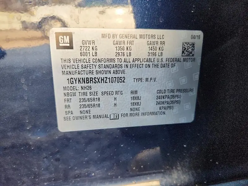 2017 CADILLAC XT5 LUXURY  