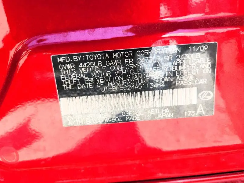 2010 LEXUS IS 250  