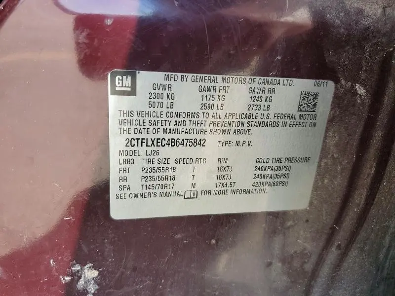 2011 GMC TERRAIN SLT  