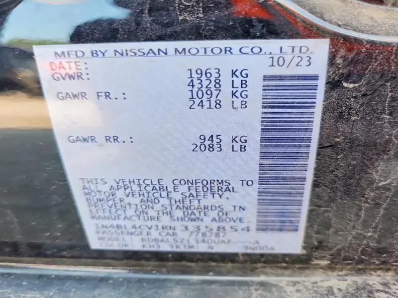 2024 NISSAN ALTIMA SR  