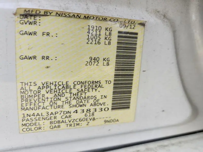 2013 NISSAN ALTIMA 2.5  