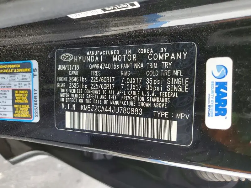 2018 HYUNDAI TUCSON SE  