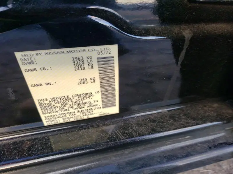 2022 NISSAN ALTIMA SV  