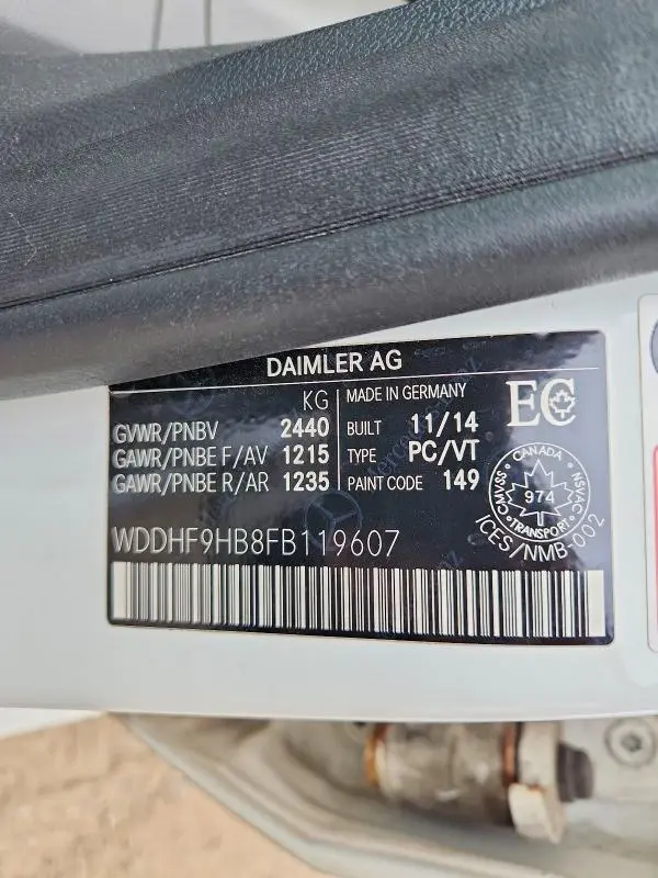 2015 MERCEDES-BENZ E 250 BLUETEC  