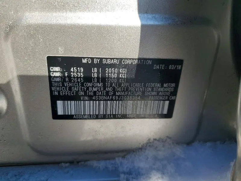 2018 SUBARU LEGACY 2.5I PREMIUM  