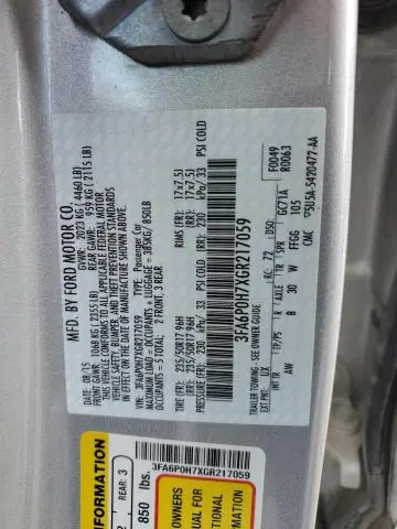 2016 FORD FUSION SE  