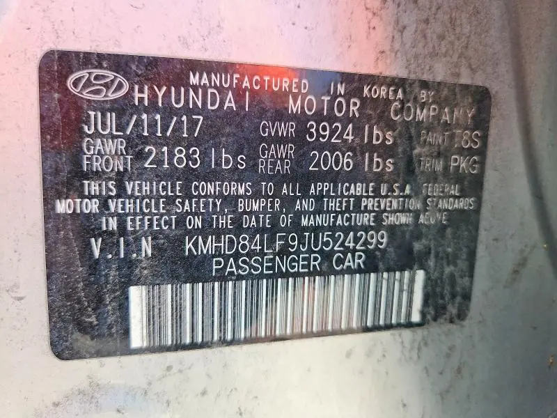 2018 HYUNDAI ELANTRA LIMITED  