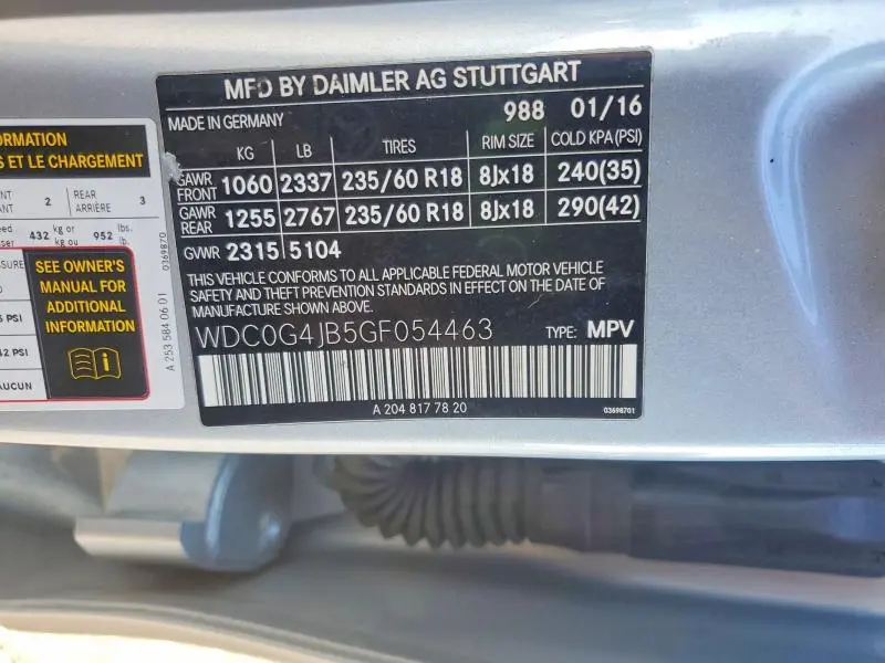 2016 MERCEDES-BENZ GLC 300  