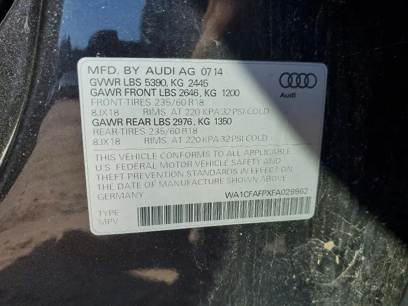2015 AUDI Q5 PREMIUM  
