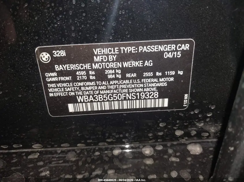 2015 BMW 328I XDRIVE