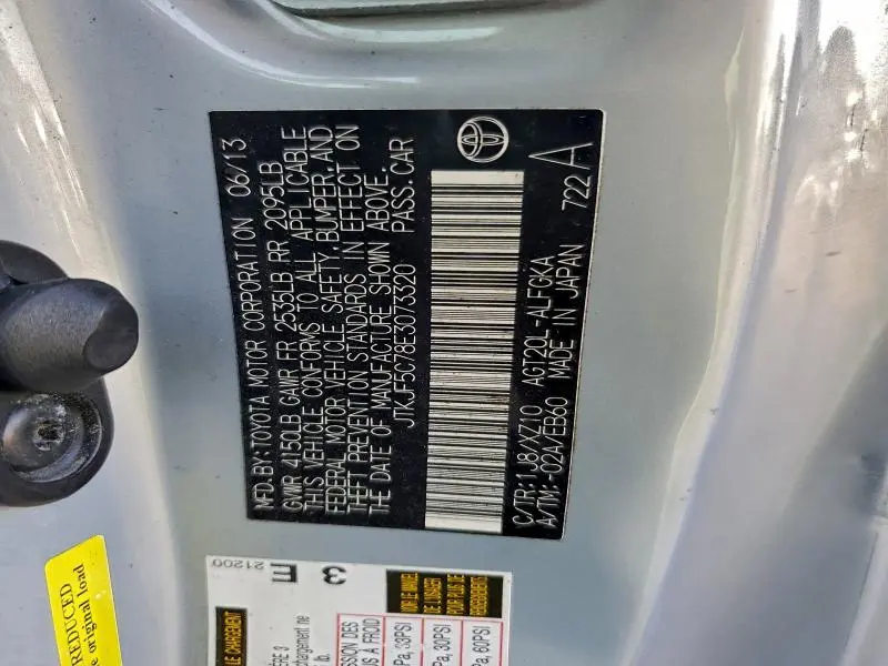 2014 TOYOTA SCION TC   