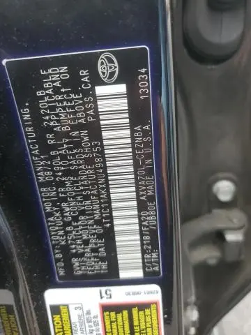 2022 TOYOTA CAMRY LE  