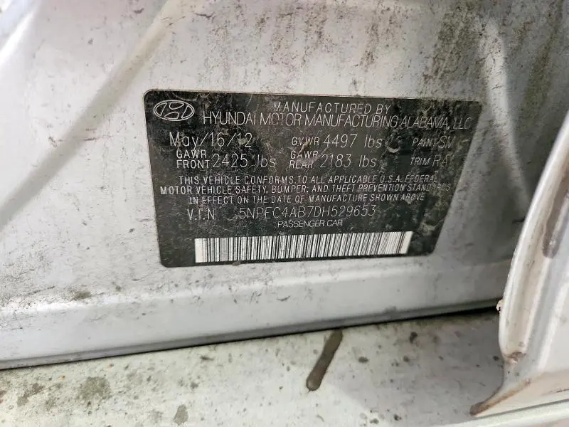 2013 HYUNDAI SONATA SE 2.0T  