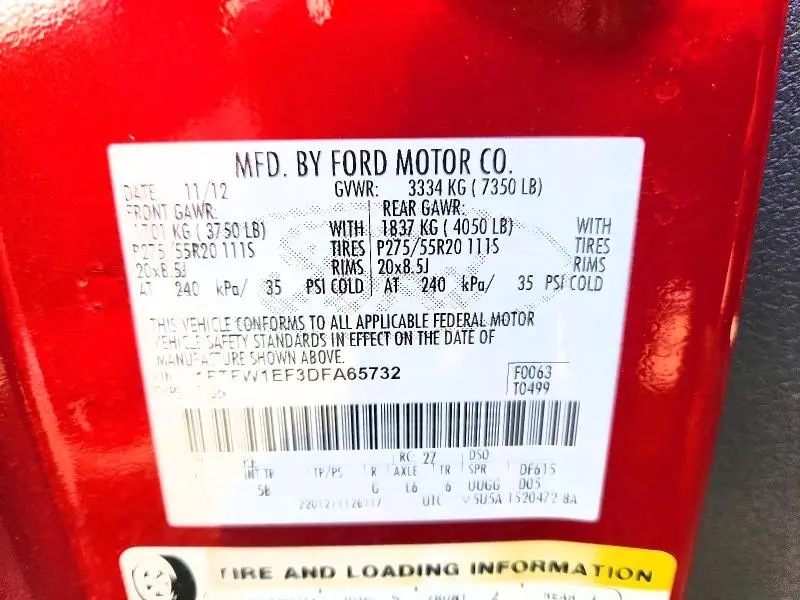 2013 FORD F150 SUPERCREW  