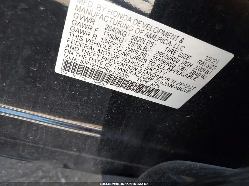 2022 ACURA MDX ADVANCE PACKAGE