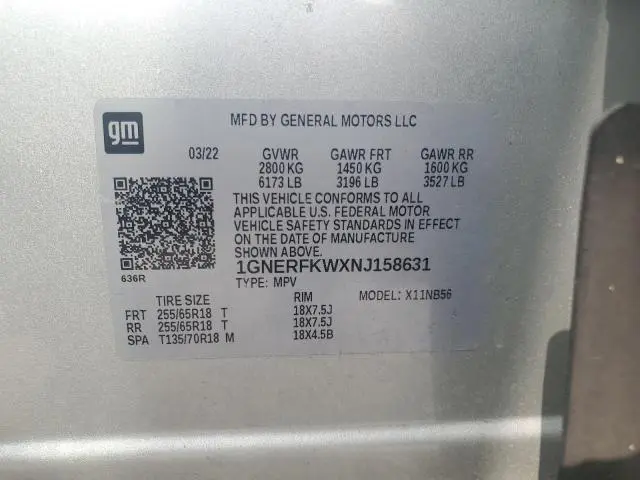 2022 CHEVROLET TRAVERSE LS  