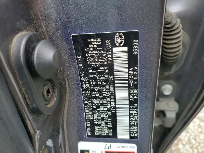 2013 TOYOTA CAMRY HYBRID  