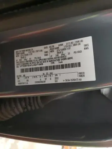 2020 FORD F150 SUPERCREW  