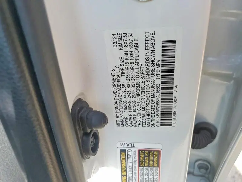 2021 HONDA CR-V EXL  
