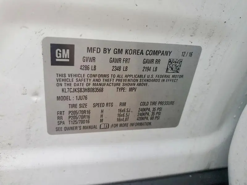 2017 CHEVROLET TRAX LS  