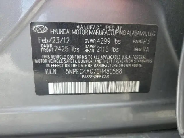 2012 HYUNDAI SONATA SE