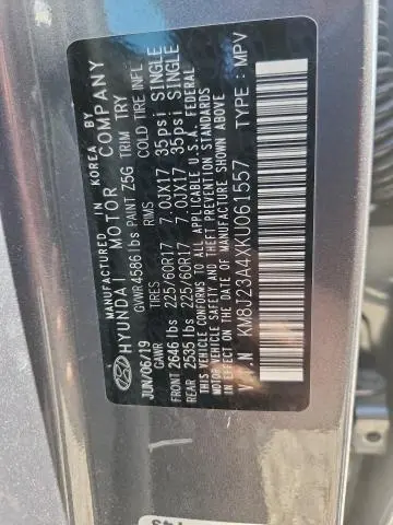 2019 HYUNDAI TUCSON SE  