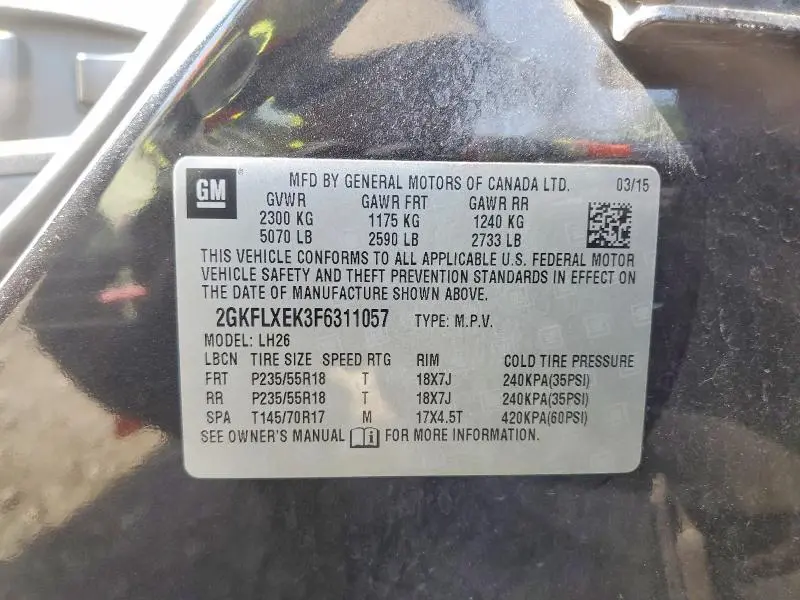 2015 GMC TERRAIN SLT  