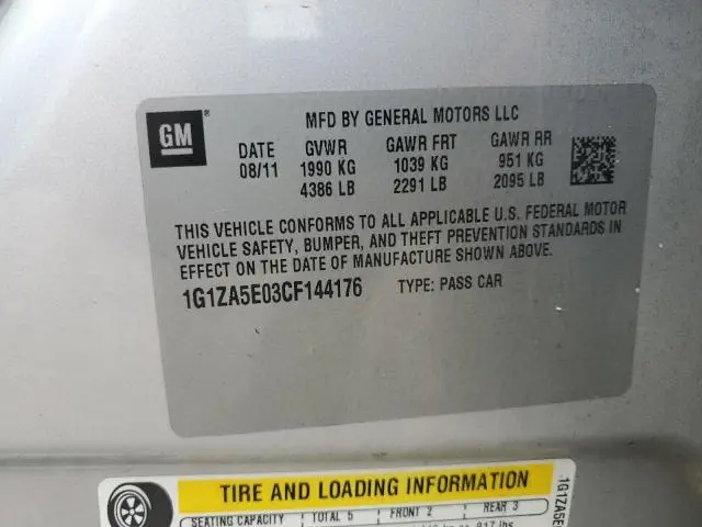 2012 CHEVROLET MALIBU LS  