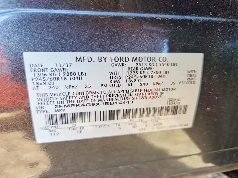 2018 FORD EDGE   