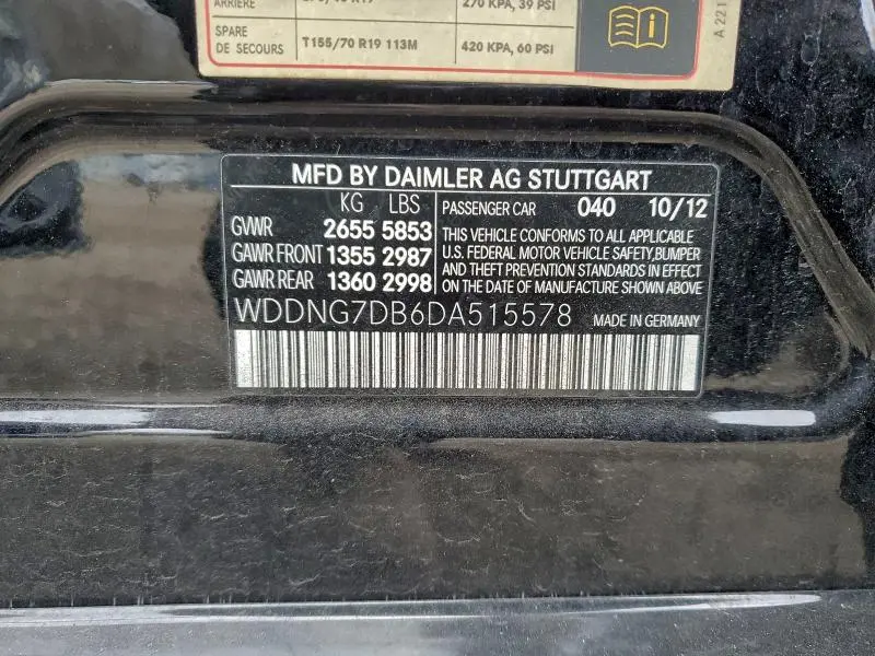 2013 MERCEDES-BENZ S 550  