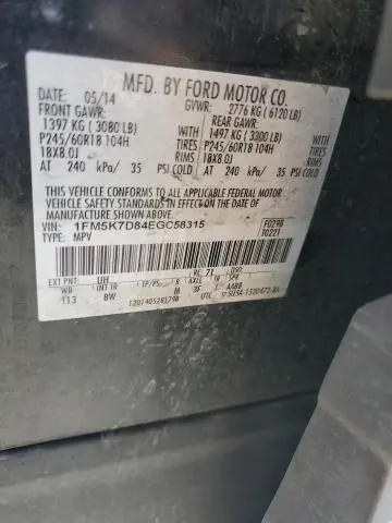 2014 FORD EXPLORER XLT  