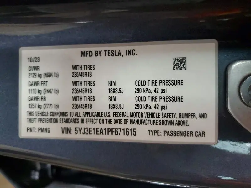2023 TESLA MODEL 3   