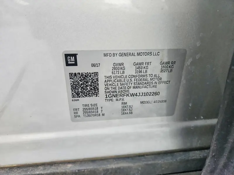 2018 CHEVROLET TRAVERSE LS  