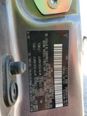 2016 TOYOTA SIENNA XLE  