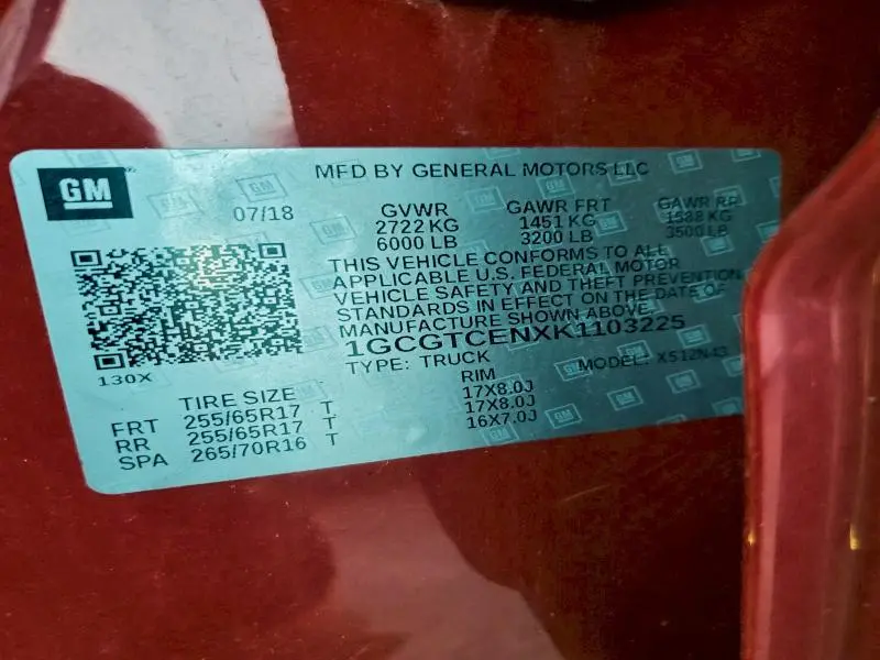 2019 CHEVROLET COLORADO LT  