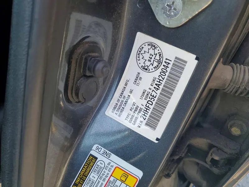 2010 ACURA CSX TECHNOLOGY  