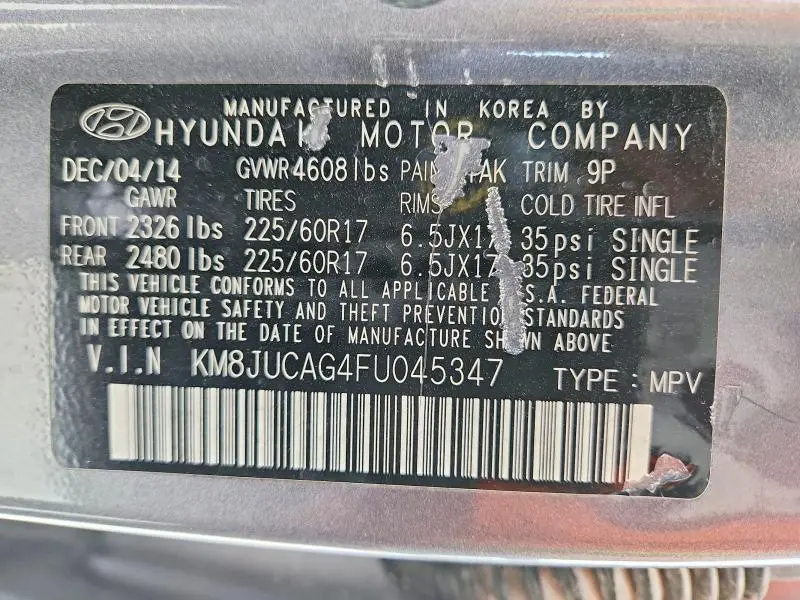 2015 HYUNDAI TUCSON SE  