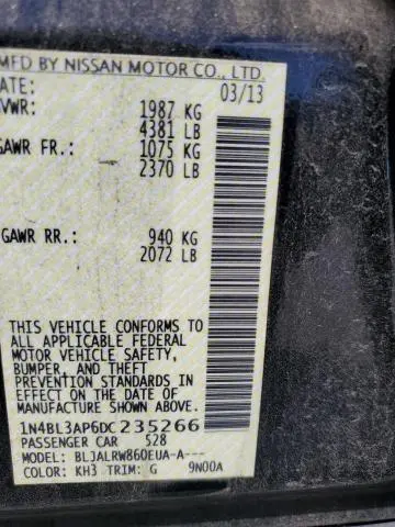 2013 NISSAN ALTIMA 3.5S  