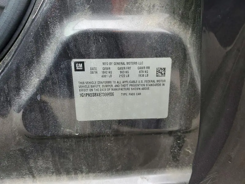 2014 CHEVROLET CRUZE LT  