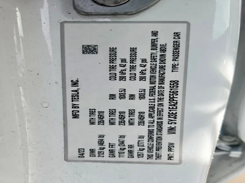 2023 TESLA MODEL 3   
