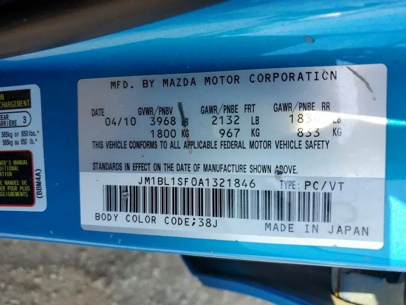 2010 MAZDA 3 I  