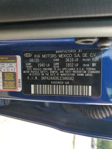 2020 KIA RIO LX  