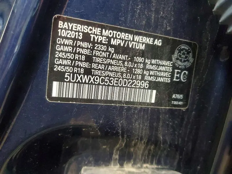 2014 BMW X3 XDRIVE28I  