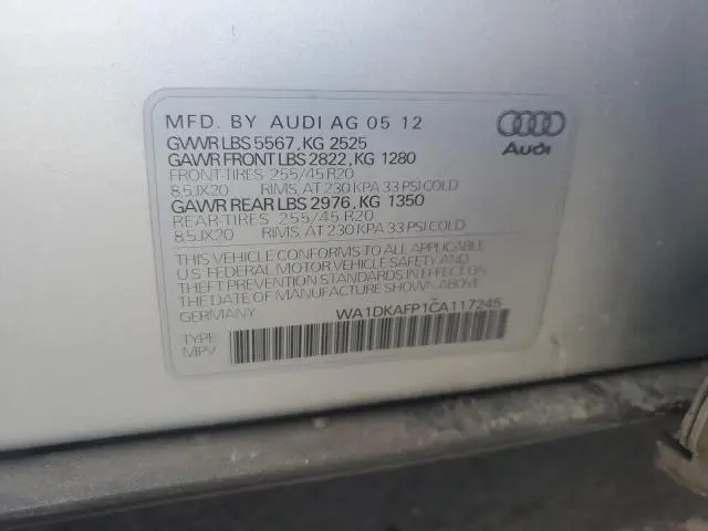 2012 AUDI Q5 PREMIUM PLUS